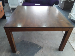A large wood square table 126x126 H.76