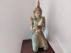 Wooden Thai angle statue