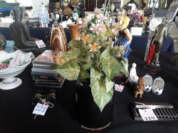 Art flower in glass vase