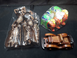 Job lot of wooden decorations