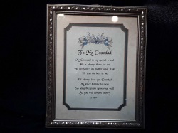 A lovely gilt framed poem for someone to give their grandad 10*8cm