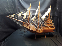 large wooden sail boat