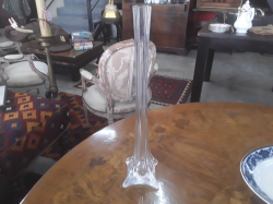 Tall glass vase