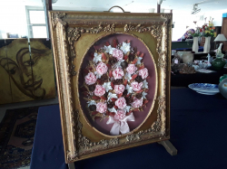 A glazed flower screen