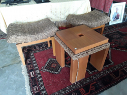 Small table with 2x stool 