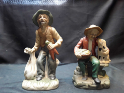 2 capodimonte porcelain figures