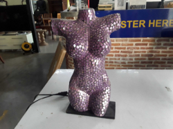 Lady mosiac lamp