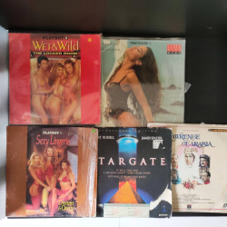 5X collectible Laser discs including Play boy , Penthouse and 2movie discs