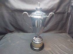 A large silver plated angling trophy novelty condition from 1960