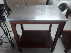Stainless steel topped table
