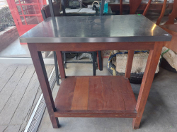 Stainless steel topped table