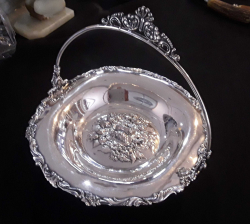 Silver Art Nouveau Brides Basket