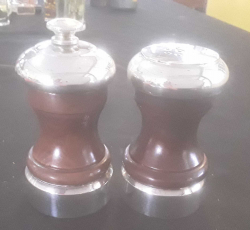 Sterling Silver Mid Century Pepper Grinder & Salt Shaker Made In France