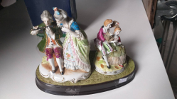 English porcelain figures with tag