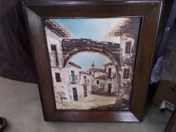Scene village painting