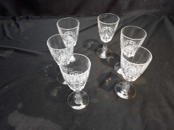 6 crystal liquer glasses