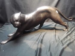 A Large Contineltal Bronze Model of A Prowling Panther 
