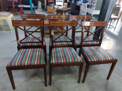 6 x Edwardian Dining Chairs,1960c. Ref:131