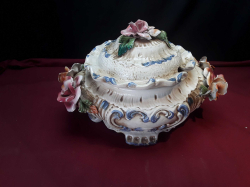 Italy 'Bassano ' Porcelain Bowl with Lid