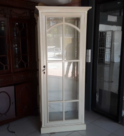 Plain Glass Cabinet White
