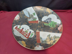 40cm. Japanese Village Scene plates 