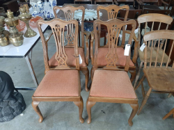 4x of Queen Anne Dining Chairs Inc 2 Carved 
Ref.13 B.4 