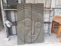 4 pcs. Wooden Carved of Buddha face
W.102 H.151 cm.