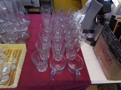 Job lot of large water glasses