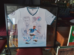 Manchester City Shirt with Frame. 
81x91 Cm.