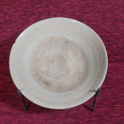 Bowl, antique, white clay, 21 cm..
