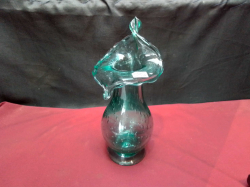 A Very nice Unusual Vintage Hand Blown Wavey Neck Vase