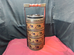 Decorated Food Container .
H.64 Cm.