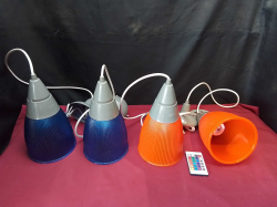 4x Hanging Lamps with Remote.