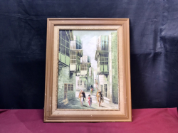 A Frame Oil On Canvas. 
52x42 cm.