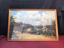 An Oil On Board Of A County Scene Signed C Rassazo. 45x70 cm.