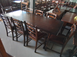 Table and 8 Chairs.
W.80 L.180 H.74 cm.
Ref.145 B.8