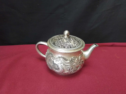 Rare Chinese Old Tibetan Hand Carved Teapot.