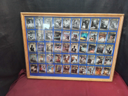 A James Bond 007 framed display 75cm x 55cm.
