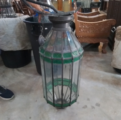 A Leaded Glass Lanterns. 