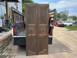 Double Teak Doors.
W.45 x 2 H.200 cm.