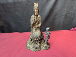 Brass Sitting Quan Yin.