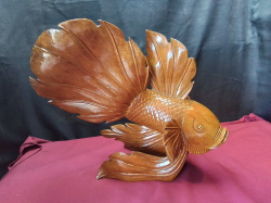 Small Teak Fish .
36x43 cm.