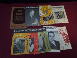 9 x rare 1940s jazz magazines .