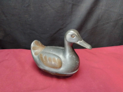 Vintage Pewter & Brass Duck.