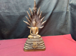 Naga Prok- Bronze Buddha Statue.
W.19 H.40 Cm.