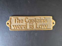 A solid brass maritime ship plaque 