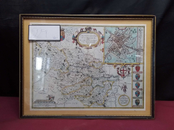 A Johan Speede Copy Map of Yorke Shyre 1610.
W.43 H.33 Cm.
Ref.229 B.10