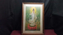 Printing of Guan Yin with beautiful Frame.
W.45 H.66 Cm.