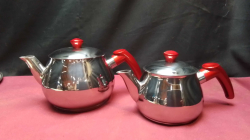 Traditional Teapot stainless steel Caydanlik Turkish kettles. S and M size