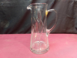 Tall glass jar 28 cm with handle